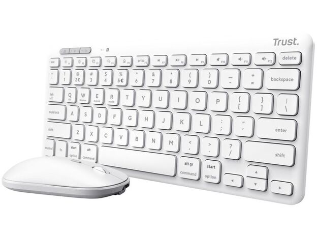 Клавиатура + мышь Trust TR_25073 wireless, White — купить в Кишинёве | WRLS | Hi-Tech Moldova