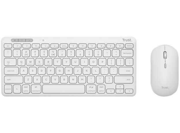 Клавиатура + мышь Trust TR_25073 wireless, White — купить в Кишинёве | WRLS | Hi-Tech Moldova