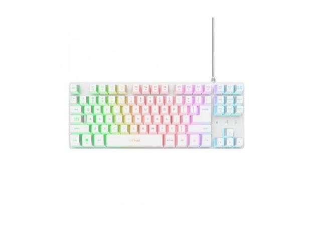 Клавиатура Trust Gaming GXT 833W Thado TKL (TR_25894) White — купить в Кишинёве | Клавиатуры и комплекты | Hi-Tech Moldova