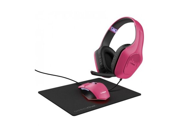 Наушники с микрофоном Trust Gaming GXT 790 Tridox TR_25179, Pink — купить в Кишинёве | Проводные | Hi-Tech Moldova