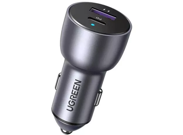 Зарядное устройство от автомобиля UGREEN 1*USB-A+1*Type-C 3A 52,5W (60980), Grey — купить в Кишинёве | Зарядные устройства к смартфонам | Hi-Tech Moldova