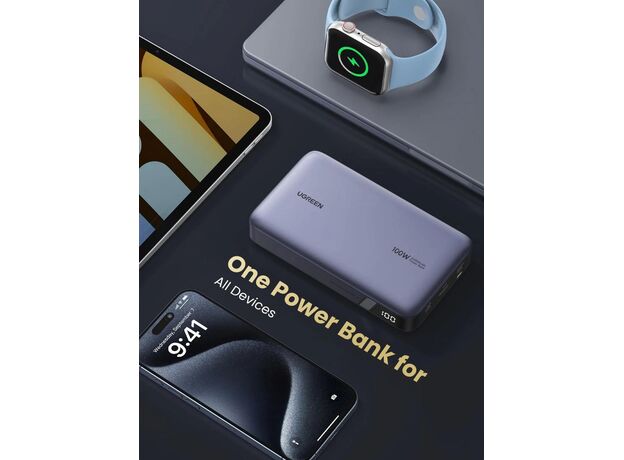Портативный аккумулятор UGREEN Nexode Two-way Fast Charging 20000mAh, 100W, (25188) Grey — купить в Кишинёве | Портативный аккумулятор (Powerbank) | Hi-Tech Moldova