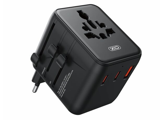 Зарядное устройство XO Adaptor de reteaWL36 20W 2USB-C+1USB-A, Black — купить в Кишинёве | Сетевые фильтры | Hi-Tech Moldova