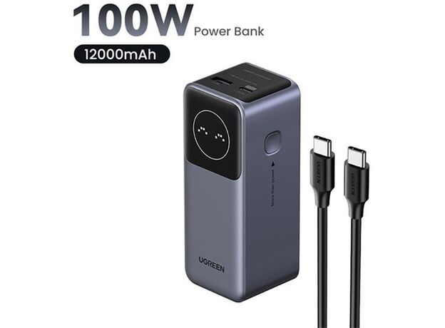 Power Bank UGREEN Nexode Flight Approved 12000mAh, 100W, (35526B) Grey — cumpără în Chișinău | Baterii externe | Hi-Tech Moldova