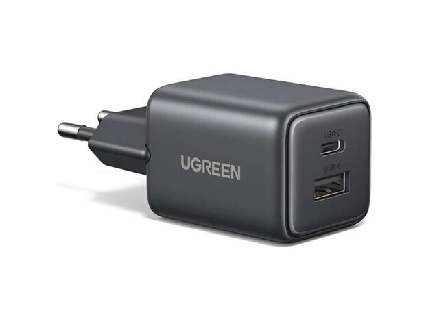 Зарядное устройство UGREEN X514 GaN Charger 1*USB-A, 1*Type-C 20W QC3 (65737) Black — купить в Кишинёве | Зарядные устройства к смартфонам | Hi-Tech Moldova
