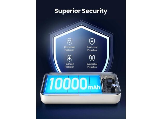 Портативный аккумулятор UGREEN Mini Magnetic Wireless Qi 10000mAh,20W, (25208) Beige — купить в Кишинёве | Портативный аккумулятор (Powerbank) | Hi-Tech Moldova