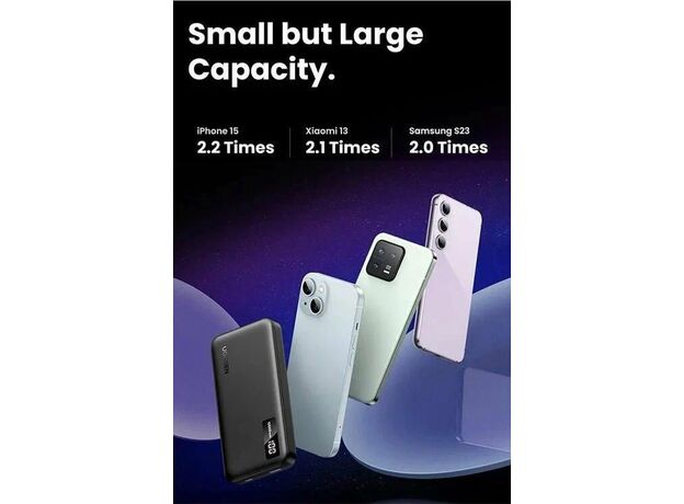 Портативный аккумулятор UGREEN with Digital Display 10000mAh, 22,5W, (25742) Black — купить в Кишинёве | Портативный аккумулятор (Powerbank) | Hi-Tech Moldova