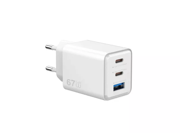 Incarcator Wiwu Wi-G026 EU Cube 67W 25C+A GaN, White — cumpără în Chișinău | Încărcătoare | Hi-Tech Moldova