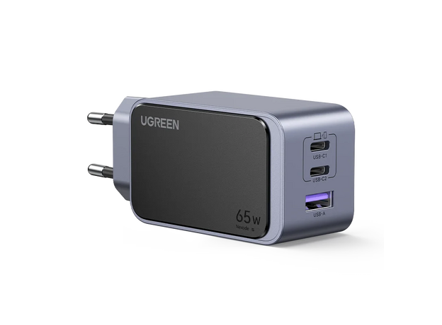 Зарядное устройство UGREEN X553 NexodeGaN Air Mini 2*Type-C+USB-A 65W (35042) Black — купить в Кишинёве | Зарядные устройства к смартфонам | Hi-Tech Moldova