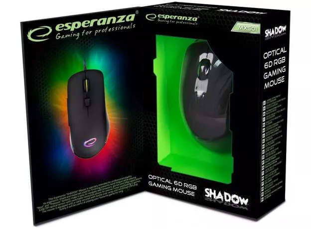 Mouse USB Esperanza Shadow MX501 (EGM501) — cumpără în Chișinău | Mouse-uri pt. PC-uri | Hi-Tech Moldova