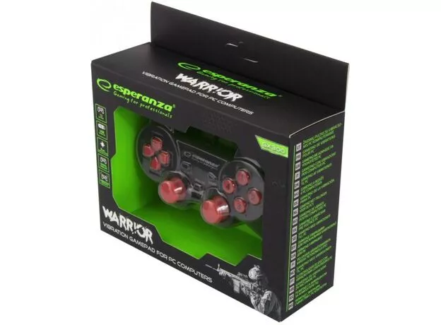 Gamepad Esperanza Warrior EGG102R Black/Red — cumpără în Chișinău | Gamepad-uri | Hi-Tech Moldova