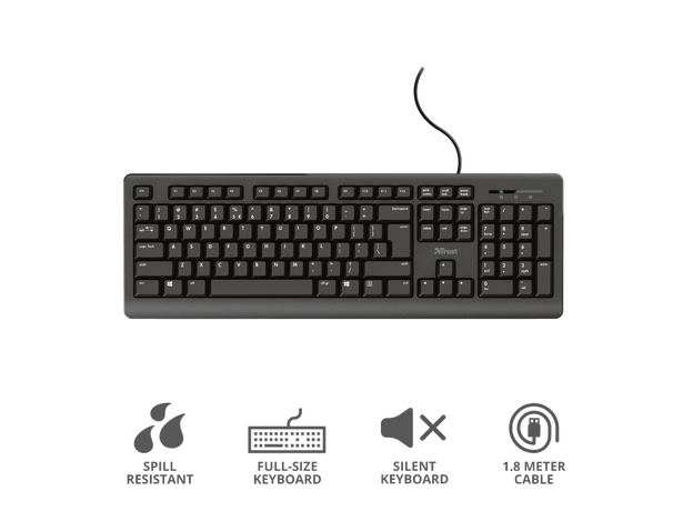 Клавиатура Trust Primo TR_24147 Black — купить в Кишинёве | Клавиатуры и комплекты | Hi-Tech Moldova