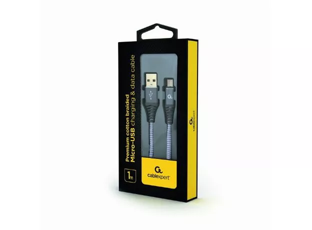 Cablu USB Cablexpert microUSB 1m (CC-USB2B-AMmBM-1M-WB2) — cumpără în Chișinău | microUSB | Hi-Tech Moldova
