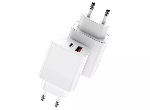 Incarcator Helmet Wall Charger USB/Type C PD QC3.0 (HMT-WC20WWH), White — cumpără în Chișinău | Încărcătoare | Hi-Tech Moldova