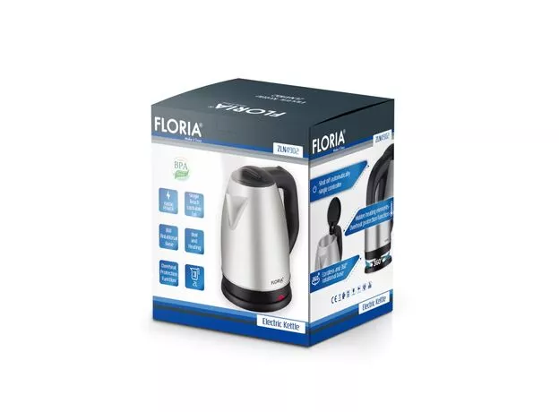 Fierbator de apa el. Floria ZLN4902 2.0l inox — cumpără în Chișinău | Fierbătoare electrice | Hi-Tech Moldova