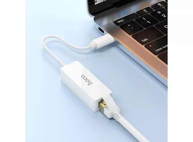 Adaptor HOCO UA22 Acquire Type-C ethernet, White (100 Mbps) — cumpără în Chișinău | Adaptoare | Hi-Tech Moldova