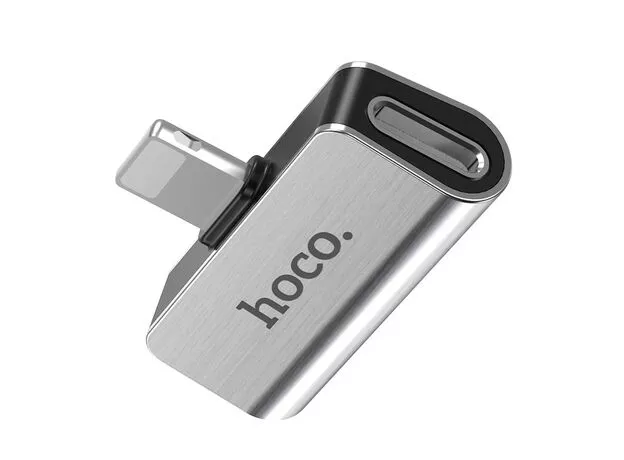 Адаптер HOCO LS24 Dual iP digital audio converter, Silver — купить в Кишинёве | Переходники | Hi-Tech Moldova