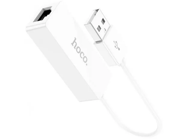 Adaptor HOCO UA22 Acquire Type-C ethernet, White (100 Mbps) — cumpără în Chișinău | Adaptoare | Hi-Tech Moldova