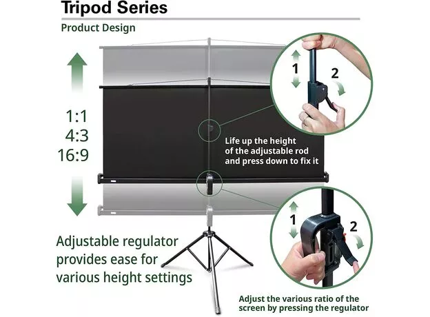 Ecran proiector Elite Screens 100" (16:9) 222x125 cm (T100UWH) — cumpără în Chișinău | Ecrane de proiecţie | Hi-Tech Moldova