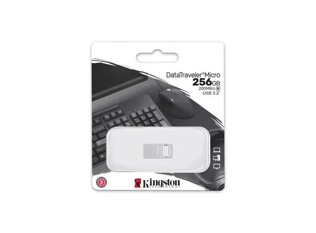 Flash USB 3.2 Kingston 256GB DataTraveler micro G2 (DTMC3G2/256GB), Metal casing — cumpără în Chișinău | Unități USB | Hi-Tech Moldova